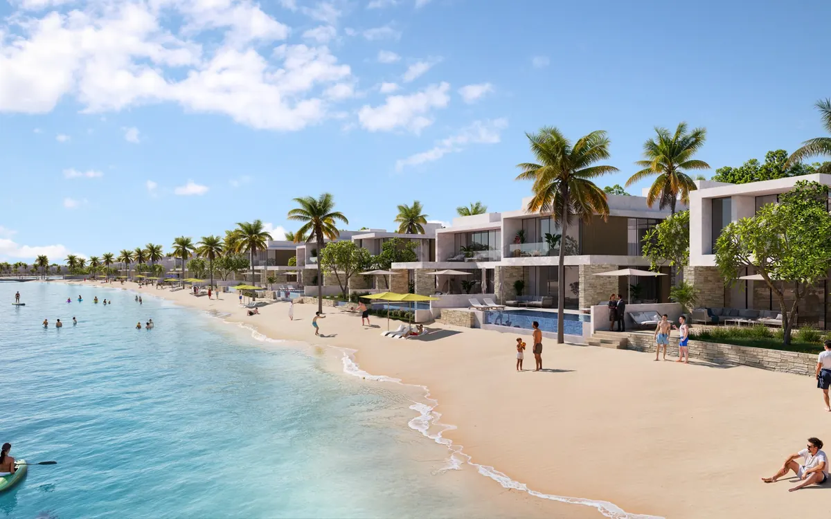 Palm Grove Villas: four-bedroom villas on a white-sand beach with palms